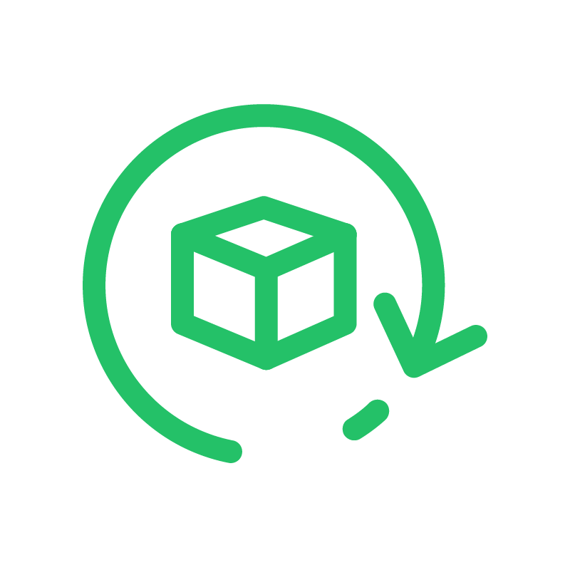 kitting fulfillment icon in green